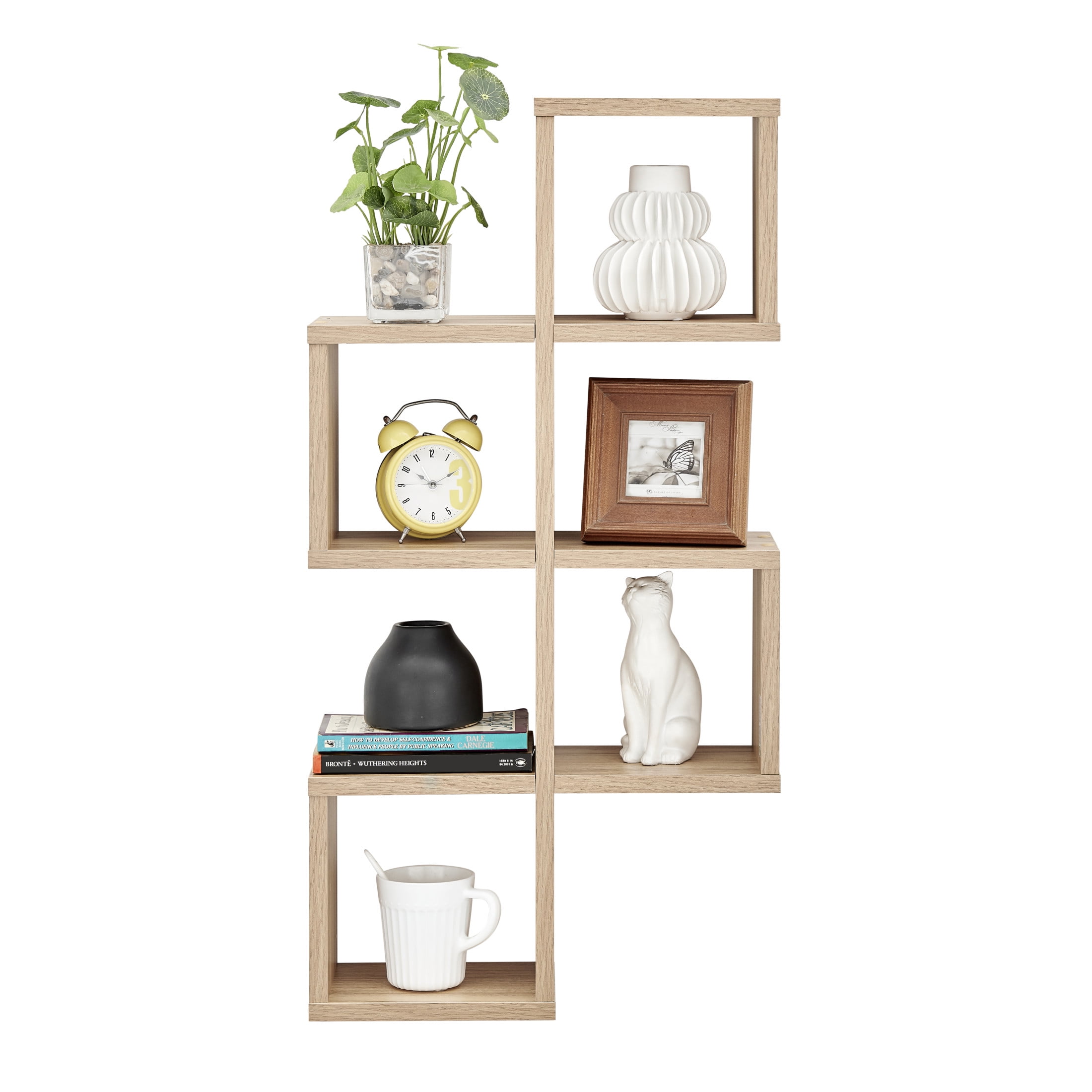 Cubby Chessboard Wall Shelf – Horizontal or Vertical - Chestnut