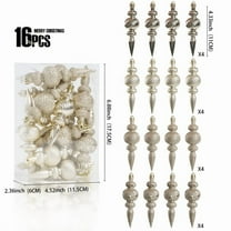 WEGFTDUOP 6 Pcs Green 4in Finial Drop Christmas Ornament Hanging Christmas Finial Ornaments