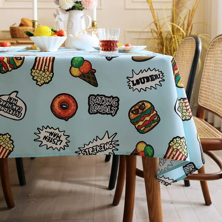 

Watercolor Sunflower Tablecloth Yellow Floral Table Cloth for Square Tables Spring Summer Waterproof Resistant Farmhouse Flower Table Cover Kitchen Dining Room