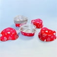 thumbnail image 6 of Tanxxt Cake Boxes Heart Shaped Aluminum Foil Cake Pan Disposable Heart Shaped Cake Pans With Heart Spoons & Love Cupcake Topper For Valentine's Day Mother's Day Wedding Set Of 10,D,3.46 Inch, 6 of 9