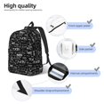 thumbnail image 3 of Honeii Travel The World Print Canvas Backpack for School & Outdoor,Laptop Excursion Backpack,Notebook School Bookbag For Men Women,for Work, Travel, and Everyday Use-Small, 3 of 5