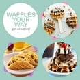 thumbnail image 7 of Elite Gourmet EWM013M# Electric Nonstick Mini Waffle Maker with 5-inch cooking surface, Belgian Waffles, Compact Design, Hash Browns, Keto, Snacks, Sandwich, Eggs, Easy to Clean, Blue, 7 of 7