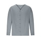 thumbnail image 4 of Blusas y camisas de manga larga con cuello redondo para hombre, blusa informal de moda lisa con cuello redondo y botones, blusa de manga larga para hombre., 4 of 5