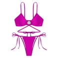 thumbnail image 4 of WILLBEST Traje de Baño Dama conjunto de Bikini de Mujer Tanga Bikini de Dos Piezas Traje de Baño Ajustable Sexy Traje de Baño con Anillo, 4 of 4
