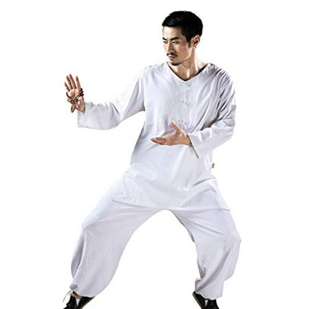 KSUA Mens Tai Chi Uniform Chinese Kung Fu Clothing Cotton Tai Chi Suit ...