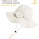 thumbnail image 2 of Baby Girl Sun Hat with UPF 50+ Outdoor Adjustable Beach Hat with Wide Brim Bucket Hats, 2 of 5