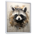 thumbnail image 2 of Designart "Clever Impish Gaze" Animals Raccoon Floater Framed Canvas Art Print, 2 of 5