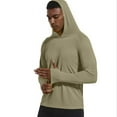 thumbnail image 7 of Homeyce Sun Shirt UPF 50+ Men's Long Sleeve Uv Spf Performance Shirts Fishing Swimming Lightweight Rash Guards Hoodie with Hood Quick Dry T-Shirts,Deep Green M, 7 of 7