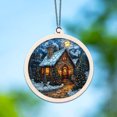 thumbnail image 6 of Christmas House Christmas Ornament, Hanging Decor for Christmas Tree or Rearview Mirror, Gift for Men & Women, Family & Colleagues, Stained Glass Suncatcher Ornament, Christmas House Ornament 2025, 6 of 6