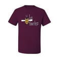 thumbnail image 2 of Wild Bobby, Be Fearless Buzzing Bee Pop Culture Men's Graphic T-Shirt, Maroon, 4XL, 2 of 3