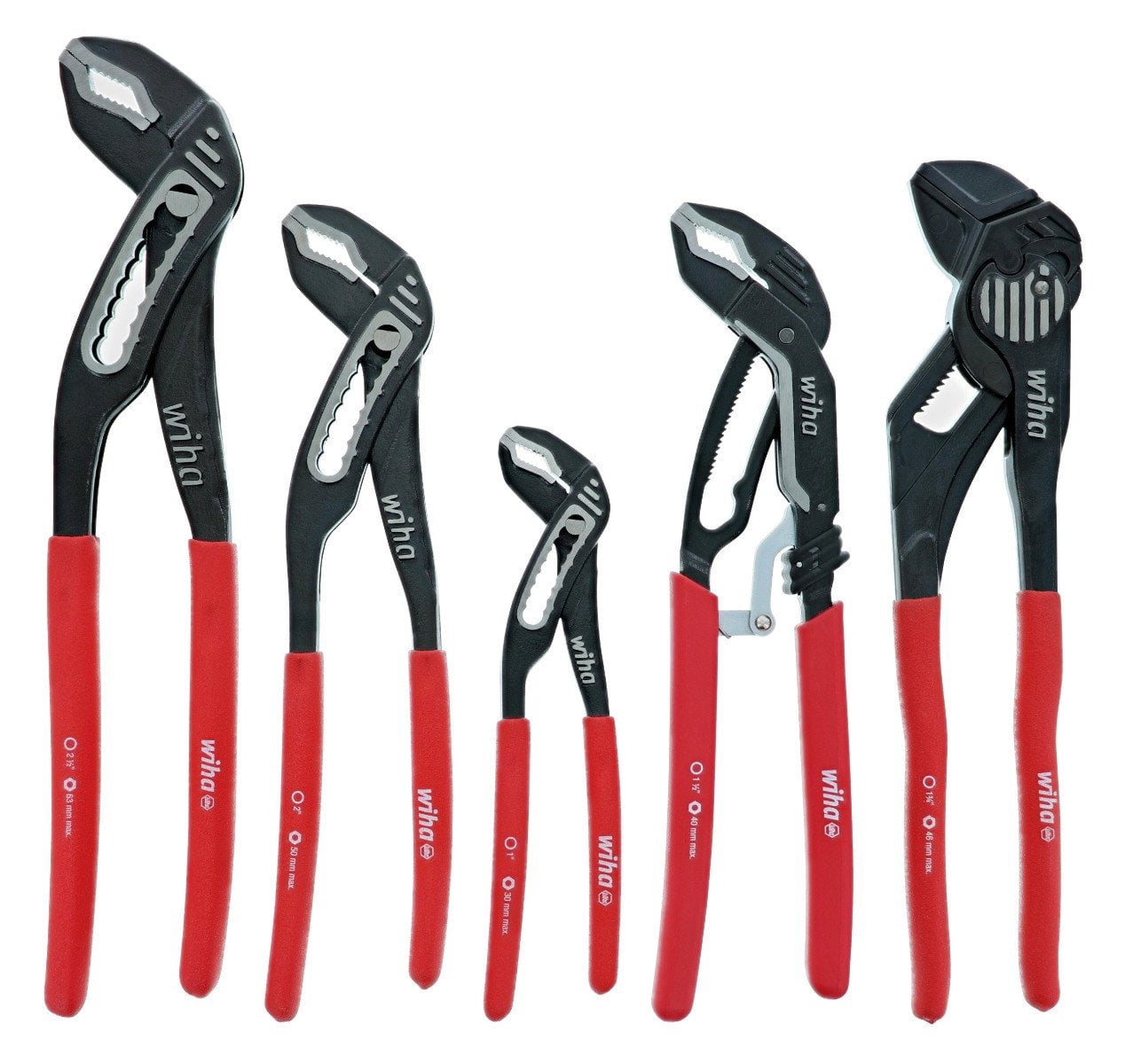 Wiha Tools Set Includes - Adjustable Pliers 7.0&rdquo; | Adjustable Pliers 10.0&rdquo; | Adjustable Pliers 12.0&rdquo; | Auto Grip 10.0&rdquo; | Pliers Wrench 10.25&rdquo;