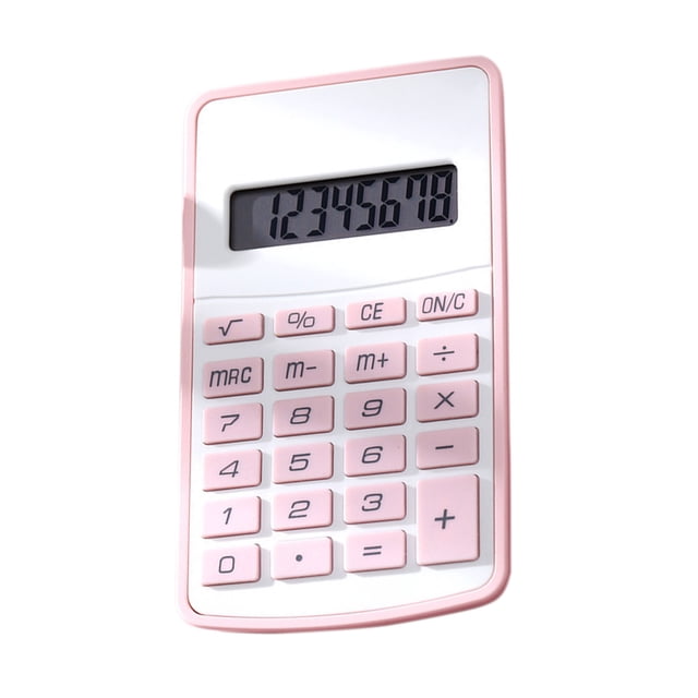 Standard Calculator 8 Digit, Candy Color Desktop Calculator with Large Display and Quiet Round Buttons, Portable Basic Calculator for Office, Home and School