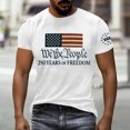 thumbnail image 2 of Mens US 250th Anniversary T Shirt Short Sleeve Round Neck Top American Flag July 4th Patriotic T-Shirt Summer Basic Tees, 2 of 5