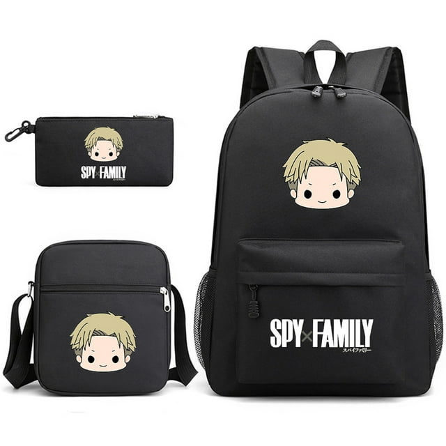 Set de mochilas para niños con dibujos animados para niños, falsificador de alimentos de la familia