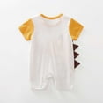 thumbnail image 4 of Povozer Baby Girls Boys Summer Dinosaur Print Romper Jumpsuit(Yellow,9-12M), 4 of 6