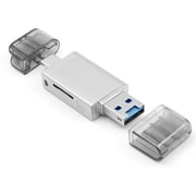 JSER USB-C Type C and USB 2.0 to NM Nano Memory Card TF Micro SD Card Reader for Huawei Cell Phone JSER