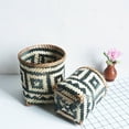 thumbnail image 7 of Laundry Woven Can Wicker Waste Garbage Cans Round Waste Paper Rubbish Flower Pot Ideal for Under Desk Bedroom Bathroom Home, 7 of 7