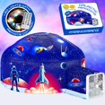 thumbnail image 1 of Aeródromo galáctico W&O con luces LED: fuerte espacial inflable para niños de 3 a 12 años que se infla en segundos creando una experiencia galáctica inmersiva (ventilador no incluido), 1 of 6