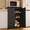 Black, variant on Pantry Cabinet, Lofka 33" Small Kitchen Pantry Storage Cabinet with 1 Door, 2 Shelves, 4 Drawers, White
