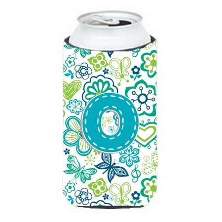

Caroline s Treasures CJ2006-OTBC Letter O Flowers and Butterflies Teal Blue Tall Boy Hugger Tall Boy multicolor