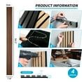 thumbnail image 2 of Art3dwallpanel 4Pcs 94.5'' x 7.9'' Wood Slat Acoustic Panels, MDF 3D Wall Panel for Accent Wall Ceiling Office,Walnut, 2 of 6