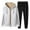 White, variant on Sriper Womens Fleece Lined Thermal Sets Winter 2 Piece Outfits Lounge Tracksuit Zip Up Long Sleeve Hooded Sweatshirt Soild Warm Jacket Coat Hoodie Elastic Waist Joggers Sweatpants Fall Activewear
