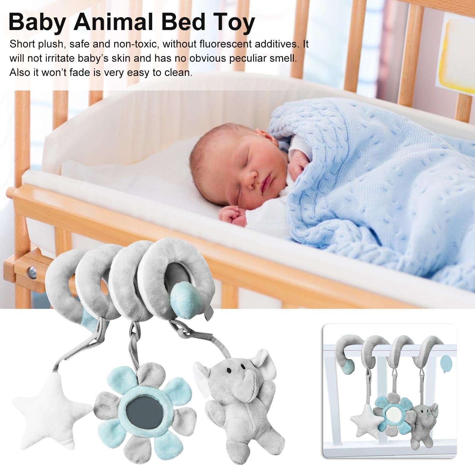 Baby Pram Activity Spiral Plush Toys Infant Baby Stroller Toy Car Hanging Toys Educational Plush Toys