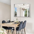 thumbnail image 5 of Arched Wall Mirror 24x20 Inch Black Metal Frame Tempered Glass Large Decorative Crystal Clear Shatterproof Mirror for Entryway Living Room Mantel Bathroom, 5 of 9