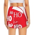 thumbnail image 2 of Lsque Saying Ho Ho Ho Printed Women's Running Shorts with Liner Pockets,Elastic Quick Dry Workout Athletic Gym Yoga Shorts,Womens High Waist Shorts-Large, 2 of 9