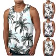 thumbnail image 2 of GERsome Mens Tank Tops Hawaiian Beach Summer Vacation Muscle Tee Graphic Crewneck Sleeveless T Shirts S-2XL, 2 of 5
