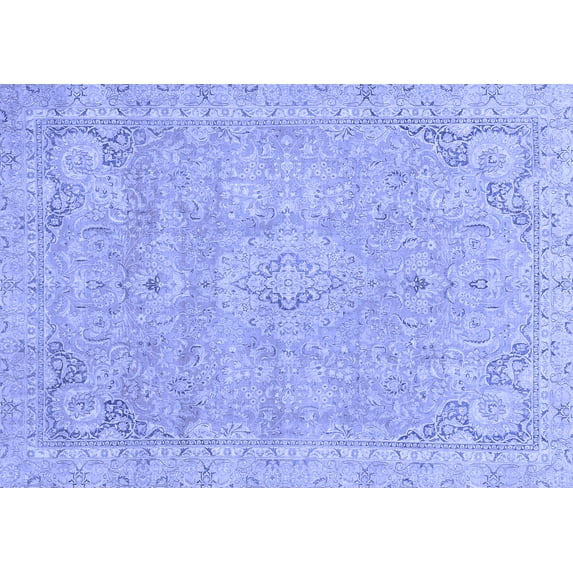 Ahgly Company Indoor Rectangle Abstract Blue Modern Area Rugs, 2' x 4'