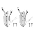 thumbnail image 1 of Ganchos para toallas giratorios Uxcell, gancho para toallas plegable, ganchos para ropa, colgador montado en la pared, tres brazos giratorios, ganchos de pared para cocina y baño, color plata, 1 of 7