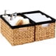 thumbnail image 1 of Cesta de almacenamiento de mimbre, cestas de almacenamiento de jacinto de agua con asas integradas, cestas de mimbre grandes para almacenamiento, paquete de 2 cestas de mimbre para organizar, natural, 1 of 8