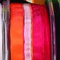 thumbnail image 2 of The Ribbon People Sheer Red and Orange Striped Wired Craft Ribbon 0.75" x 108 Yards, 2 of 2