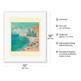 thumbnail image 2 of Étretat: The Beach and the Falaise d'Amont - Normandy Coast France - From an Original Color Painting by Claude Monet c.1885 - Fine Art Rolled Canvas Print (Unframed) 11in x 14in, 2 of 4
