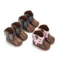 thumbnail image 5 of GYRATEDREAM Baby Boys Girls Western Cowboy Tassel Boots Infant Zipper Moccasins High Top Booties Toddler Soft Sole Bottom Non-Slip First Walker Crib Shoes Pink for 0-18 Months, 5 of 6