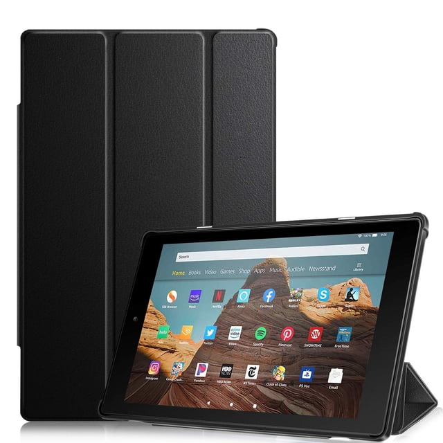 Funda Fintie SlimShell para tablet Amazon Fire HD 10, color negro