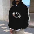 thumbnail image 5 of Big and Tall Hoodies for Men - Lined Pullover Sweatshirt Mens Hoodie Football Print Hoodie Training Casual Outerwear Casual Tops (Black-g, 3XL), 5 of 5