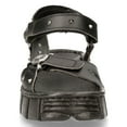thumbnail image 4 of New Rock Boots BIOS120-V1 Unisex Metallic Black Vegan Leather Sandal Punk Rock 37, 4 of 6