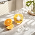 thumbnail image 5 of 2D Halloween Glass Cups, Cute Coffee Glass Cups, Glassware Drinking Glasses, Stemless Drinking Glass with Spooky Designs, Clear Cups for Cocktails, Juices & Iced Coffee (B), 5 of 6