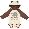 thumbnail image 3 of Inktastic My Nonna Loves Me Baby Boy Girl Elephant Boys or Girls Long Sleeve Baby Bodysuit, 3 of 5