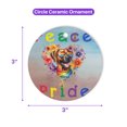 thumbnail image 5 of Peace Love Pride Rhodesian Ridgeback with Rainbow Sunglasses LGBT LGBTQ+ Ceramic Round Ornament Ridgebacks Dog Lover Gifts Home Tree Decor - 01004, 5 of 5