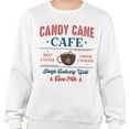thumbnail image 2 of Candy Cane Cafe Sweatshirt Unisex Large White, 2 of 5