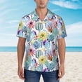 thumbnail image 4 of Balery Cactus1 Print Men's Hawaiian Shirts Short Sleeve Beach Shirt Relaxed Fit Vacation Button Down Shirts-Small, 4 of 9