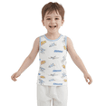 thumbnail image 2 of LYMAYTER 2-14Y Toddler Baby Boys Soft Cotton Sleeveless Tank Top Cute Cartoon Summer Casual Undershirts, 2 of 8