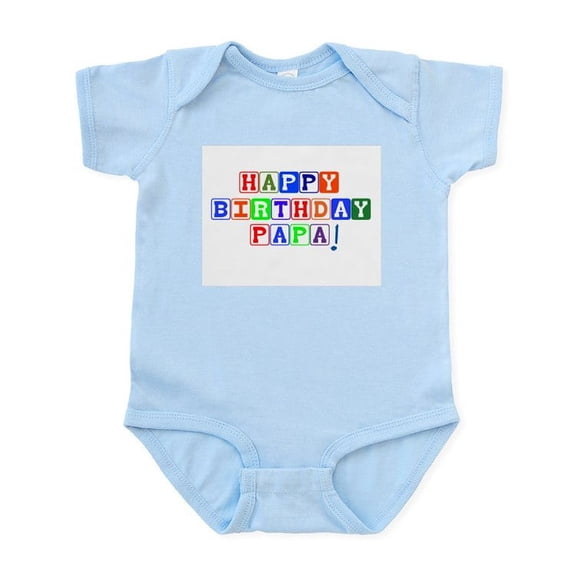 CafePress - Happy Birthday Papa Infant Bodysuit - Baby Light Bodysuit, Size Newborn - 24 Months