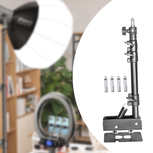 Brazo articulado para montaje en pared, soporte de pared, trípode, soporte para equipo de iluminación con tornillos de expansión y base triangular