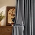 thumbnail image 6 of TOPICK Blackout Curtains Gray Modern Solid Grommet Curatins 50 x 96 inch Thermal Insulated Drapes for Living Room Bedroom Dining Room Pack of 2, 6 of 12