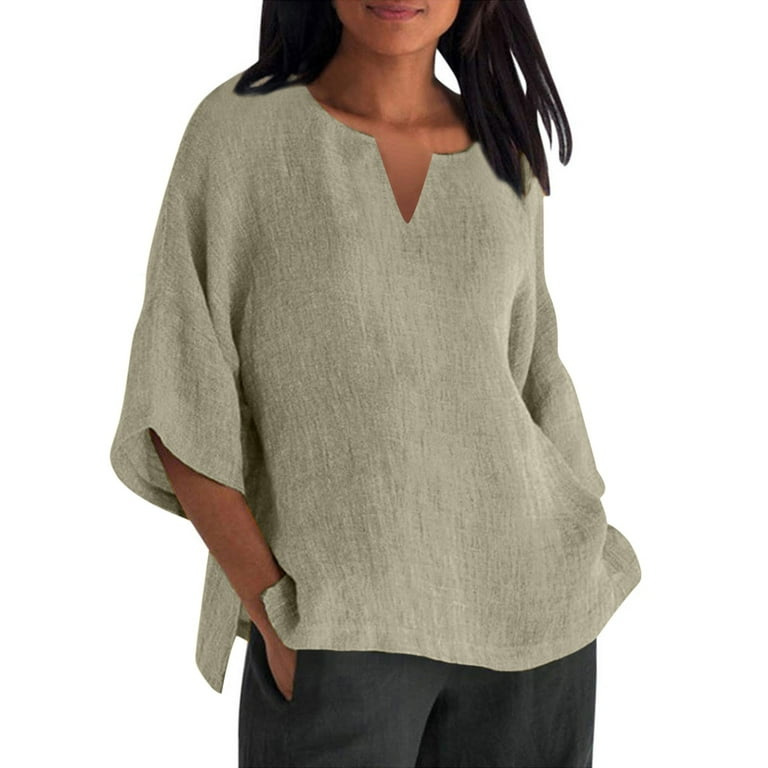 White linen tops plus cheap size