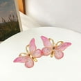 thumbnail image 6 of Teens Female Butterfly Hairpin, Hair Clips Flat Duck Mouth Slip Hairdressing Hair Accessories for Wedding Short Hair Styling - Pink, 6 of 8